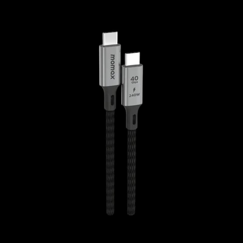 كابل شحن MOMAX USB-C إلى USB-C بقوة 240 وات، طول 1 متر، نايلون DC39