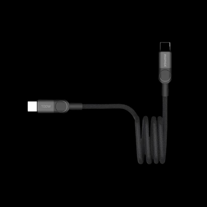 Momax Elite Mag Link 100W USB-c To USB-c Magnetic Cable 1m Titanium DC35 SN