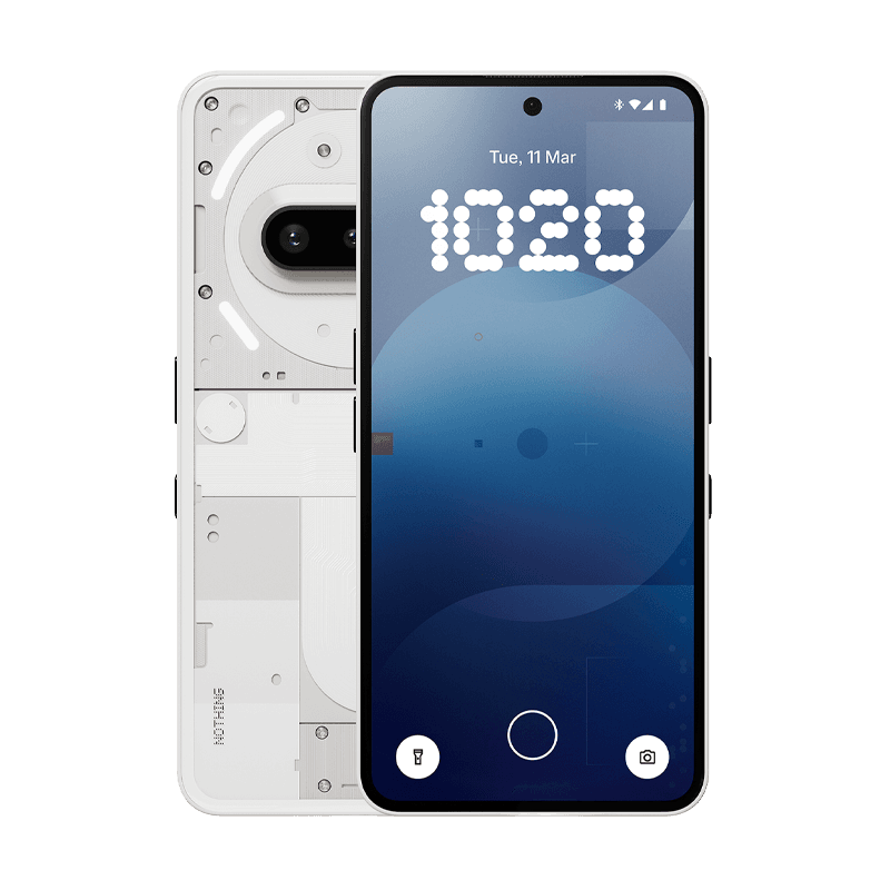 هاتف NOTHING Phone 3a سعة 128/8 جيجابايت - أبيض