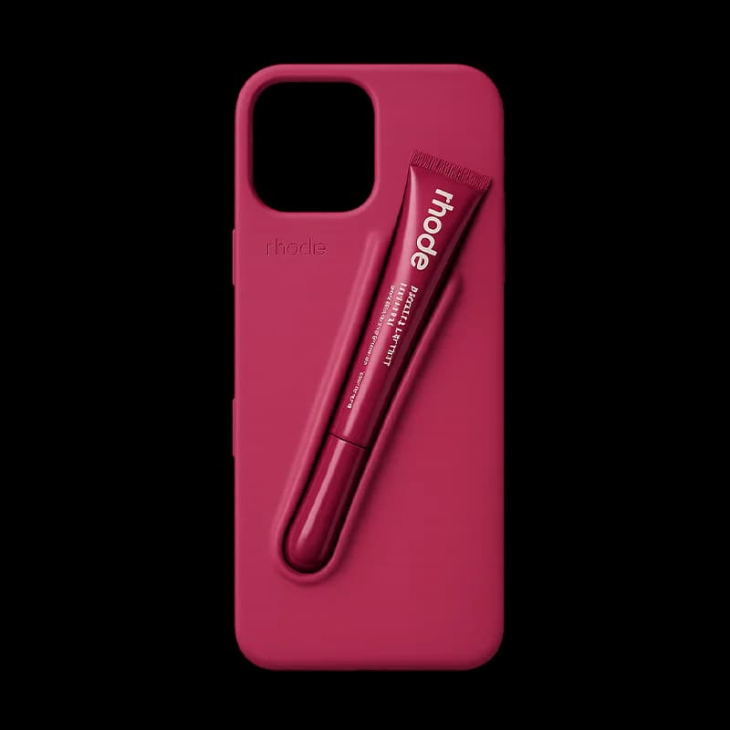 RHODE Silicone Case Wite LipStick Gloss For IP 15 PROMAX SN