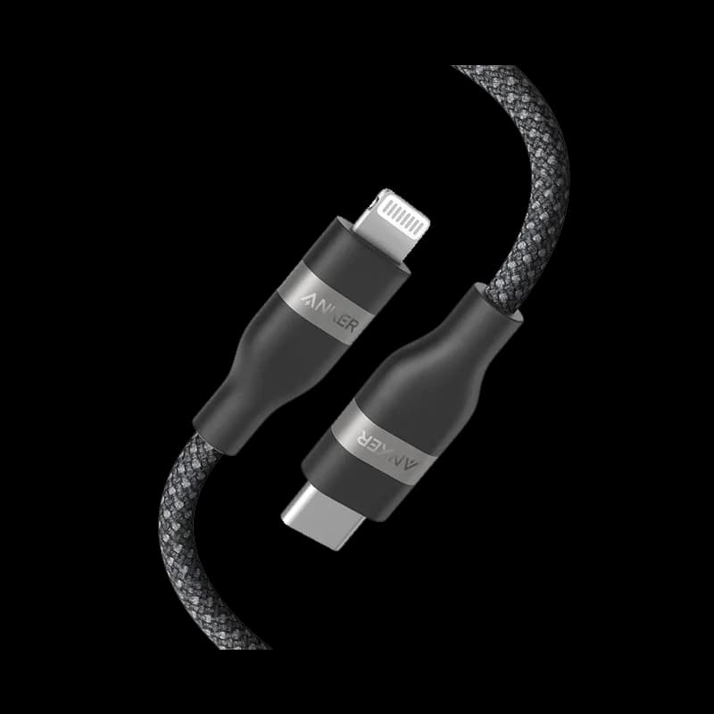 انكر كابل USB-C الي Lightning متين 3 قدم 60 وات اسود (A82B2011)