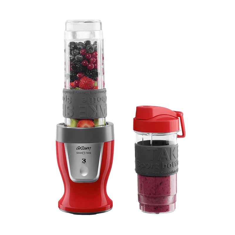 Aruzm okka Personal Blender Ar1032 – 300 W/ 570 ML- Red