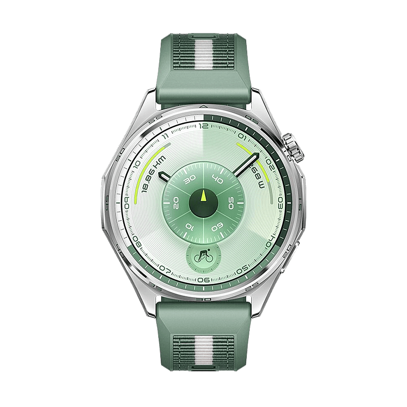 Huawei Watch GT6 46mm Steel Stainless Steel Case Green Woven Strap (ATM-B19)