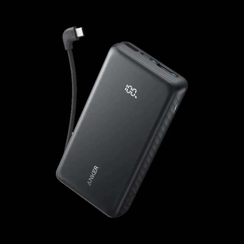 Anker Power Bank Huge Zolo 20000mAh/22.5W Built-in DUAL Usb-C Cable Black (A110EH11)