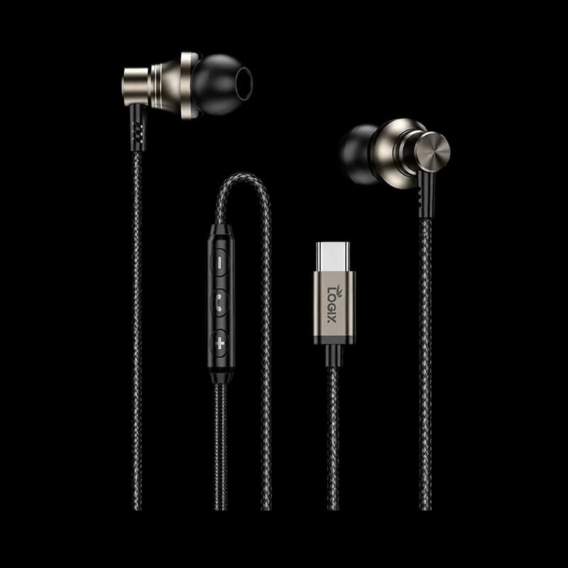 Logix Earphones Hi-Fi stereo Tybe-C Noise Cancelling (LG-EP02)