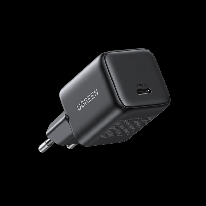 يوجرين شاحن 30 وات USB-C بتقنية GaN - أسود (X513)
