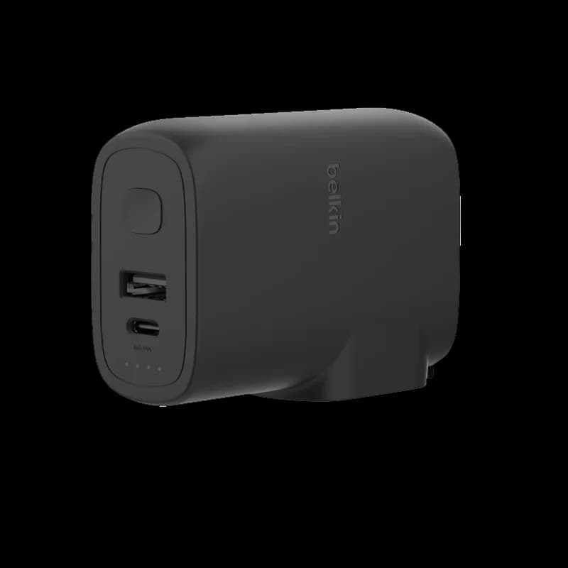 باور بانك Belkin سعة 5000 مللي أمبير 20 وات PD هجين مع فيشة حائط 25 وات