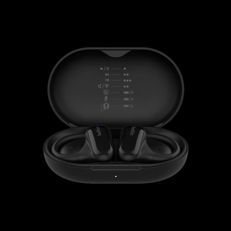 سماعة أذن Belkin Soundform Clearfit مفتوحة لون أسود