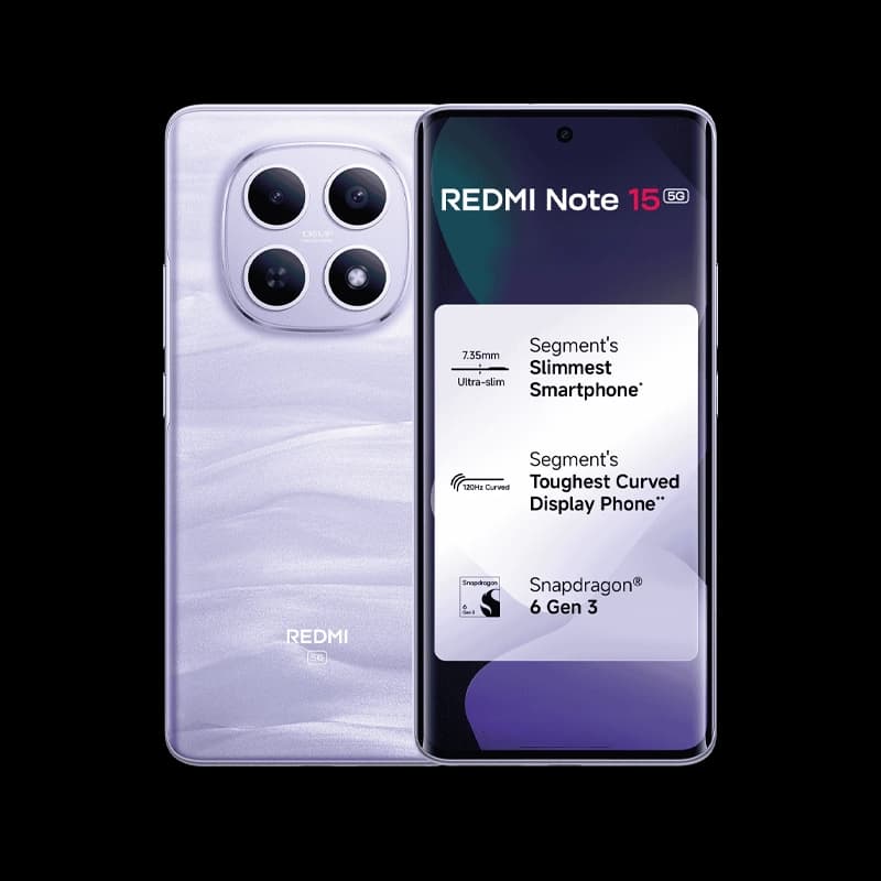 شاومي Redmi Note 15 5G سعة 256/8 جيجابايت - بنفسجي ضبابي