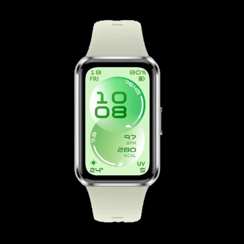Huawei Band 11 B29-Aluminium Alloy Case Green Strap