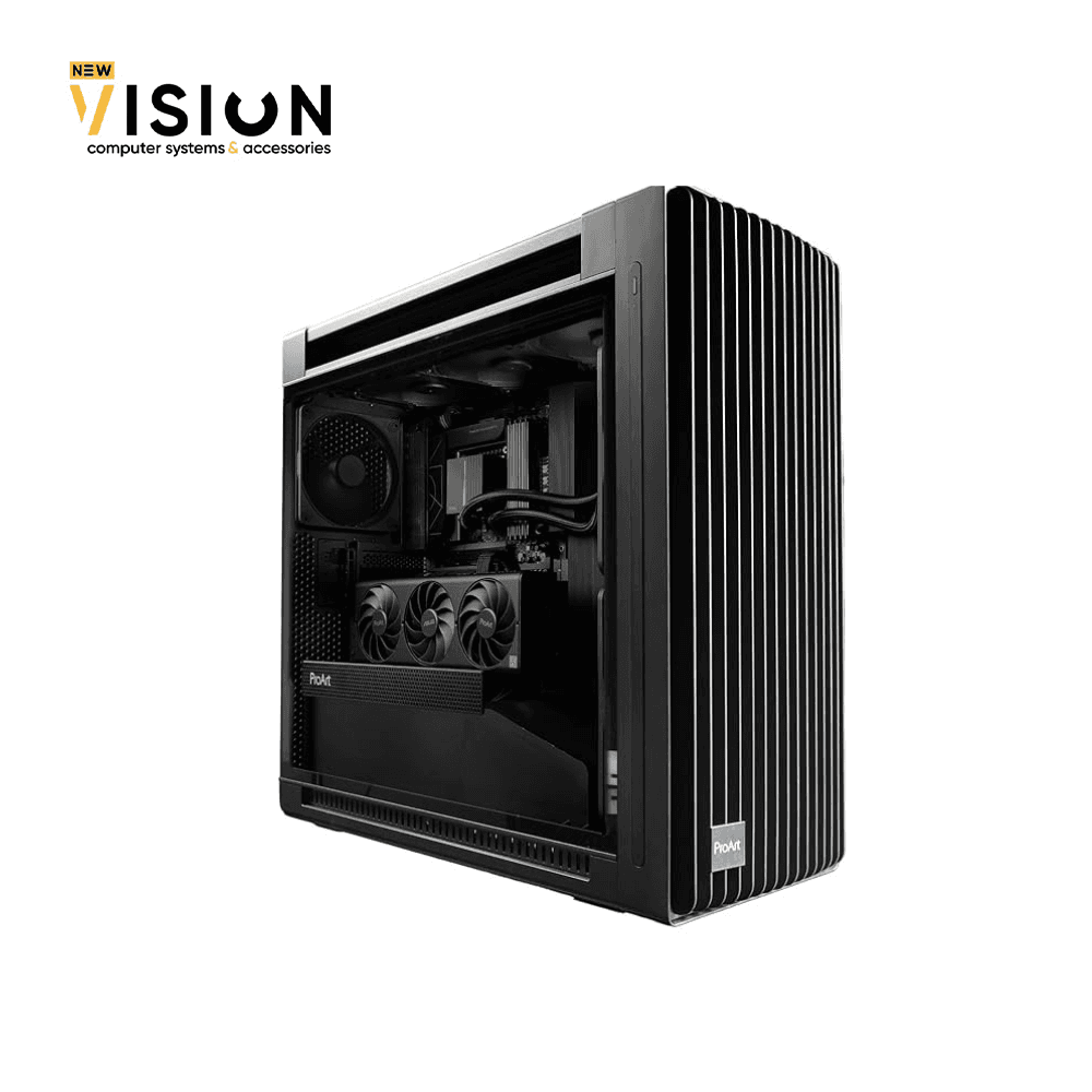 ProArt PA602 E-ATX computer case, 420 mm radiator support, one 140 mm and two 200mm