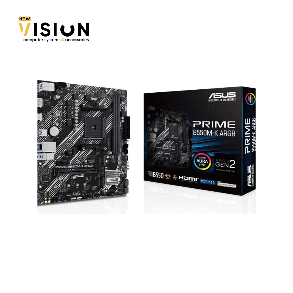 AMD B550 (Ryzen AM4) micro ATX motherboard with dual M.2, PCIe 4.0, 1 Gb Ethernet, HDMI/D-Sub/DVI, SATA 6 Gbps, USB 3.2 Gen 2 Type-A