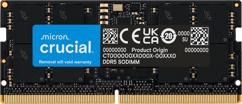رام كروشال 16GB DDR5-4800 SODIMM سعة 16GB، DDR5 1.1V، سرعة 5600MT/s، CL46