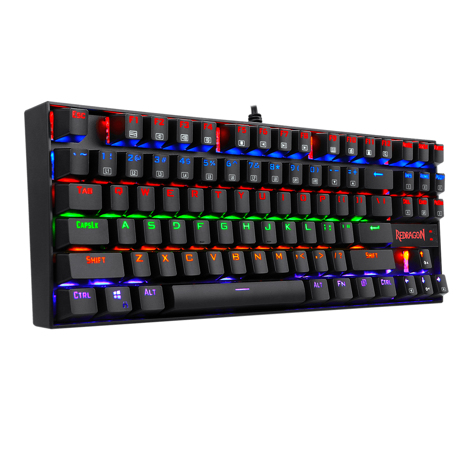 Redragon K552E Kumara Rainbow Backlit Mechanical Gaming Keyboard – Red Switch