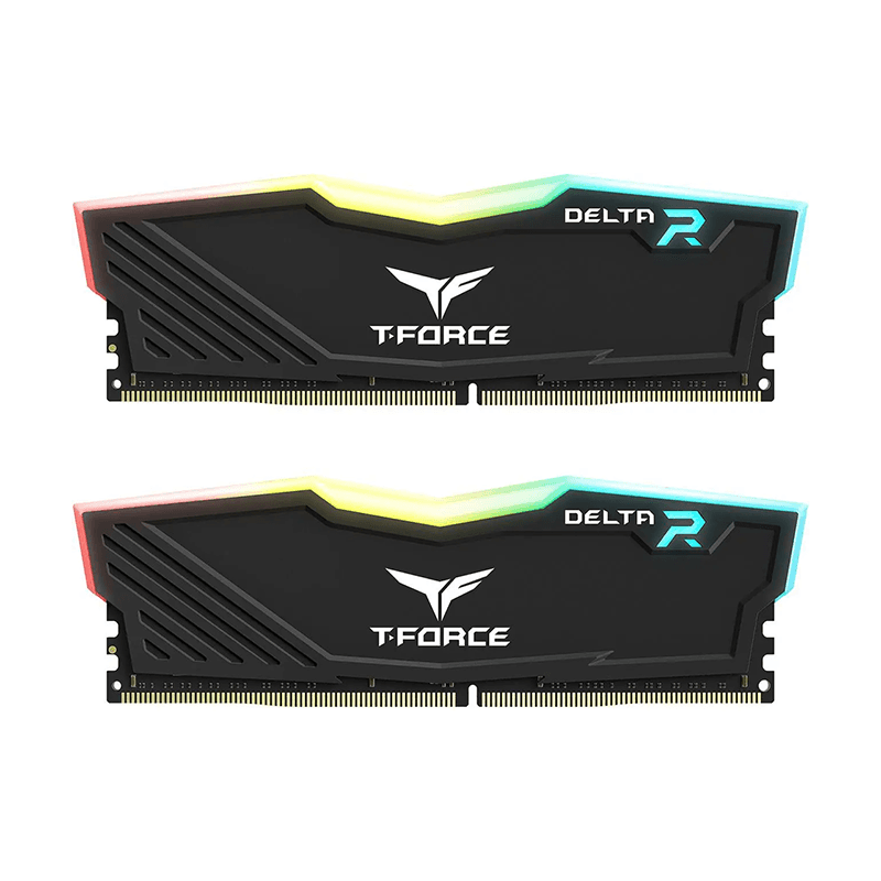 Team T-Force Delta RGB 16GB (2x8GB) 3600MHz DDR4 CL18 Desktop Gaming Memory Module Ram – Black