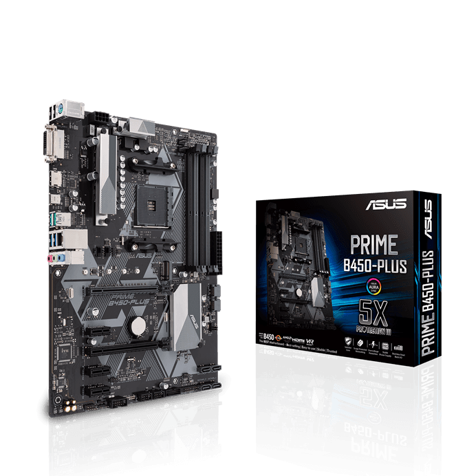 ASUS PRIME B450-PLUS A-ATX AMD AM4 Motherboard