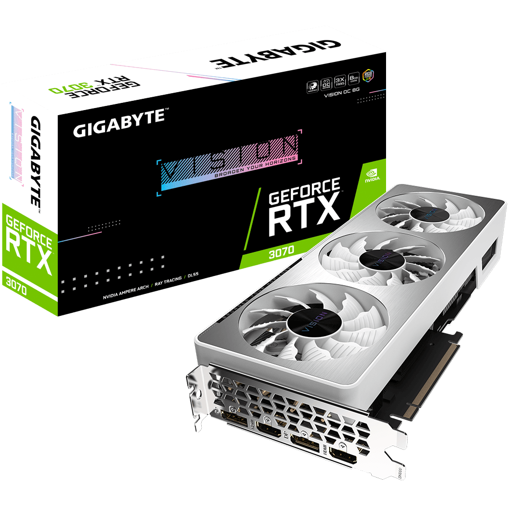 GIGABYTE GeForce RTX 3070 VISION OC 8G GDDR6 NVIDIA Graphics Card