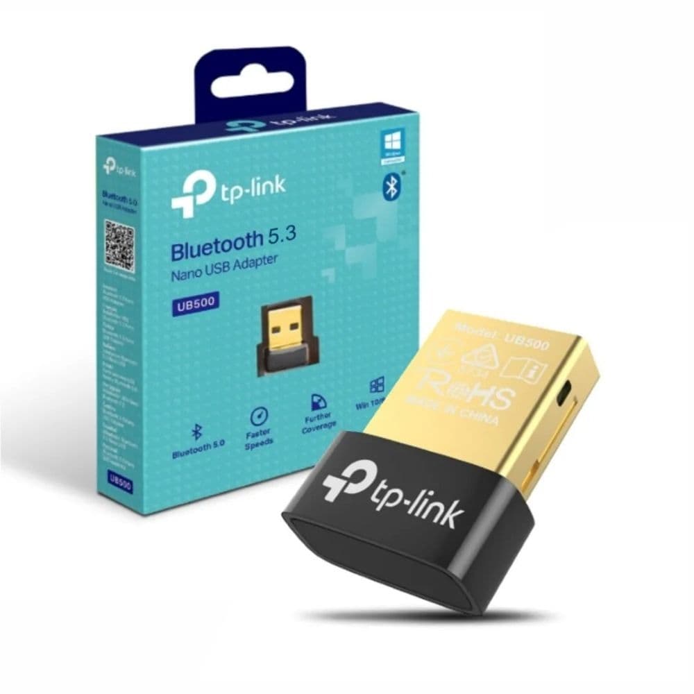 TP-LINK UB500 USB 5.3 Bluetooth Adapter for PC Support Windows 10/8.1/8/7/XP for Desktop, Laptop, Mouse, Keyboard, Printers, Headsets, Speakers, PS4/5, Xbox Controllers