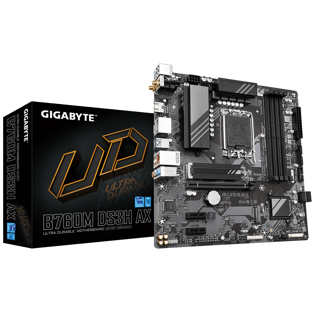 GIGABYTE B760M DS3H AX (Wi-Fi 6E,BLUETOOTH 5.3) LGA 1700 Intel Motherboard