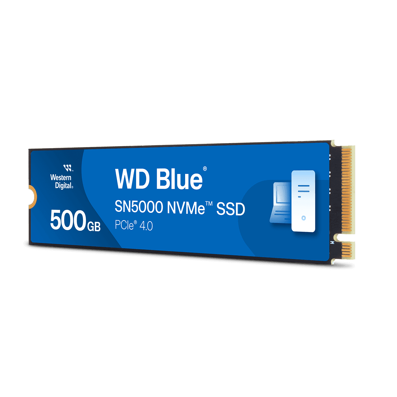 Western Digital 500GB WD Blue SN5000 NVMe PCIe Gen4 x4 SSD M.2 2280 up to 5150MB/s