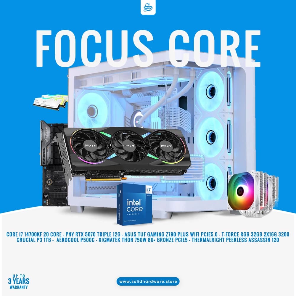 FOCUS CORE | CORE I7 14700KF + RTX 5070 12G