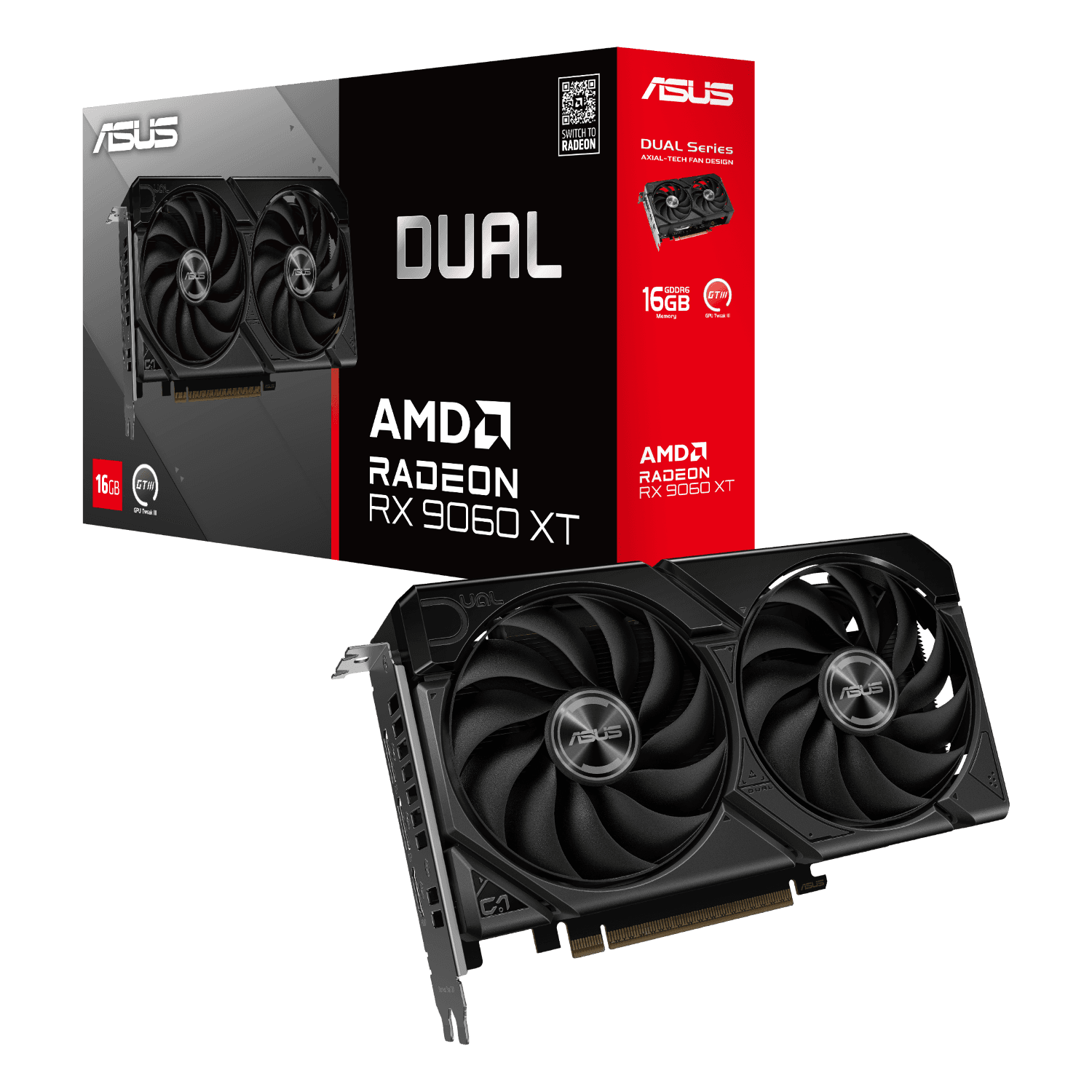 ASUS Dual AMD Radeon RX 9060 XT 16GB GDDR6 Gaming Graphics Card