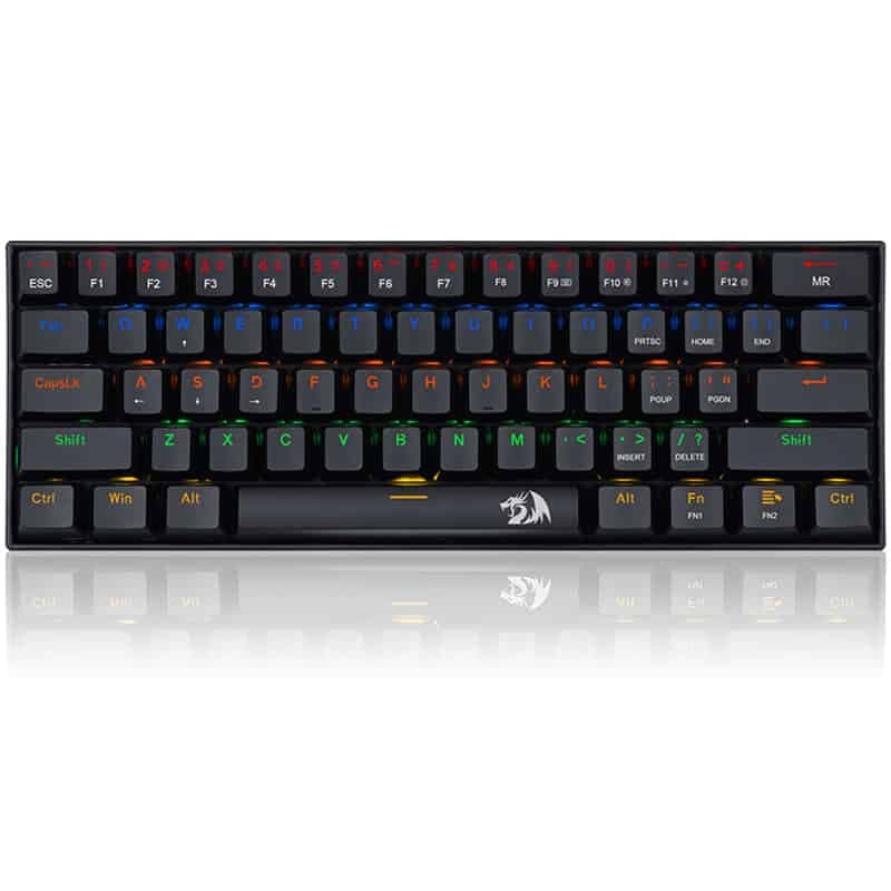 ريدراجون K606R Lakshmi كيبورد جيمنج ميكانيكي 60% بإضاءة رينبو RGB وسويتش أزرق