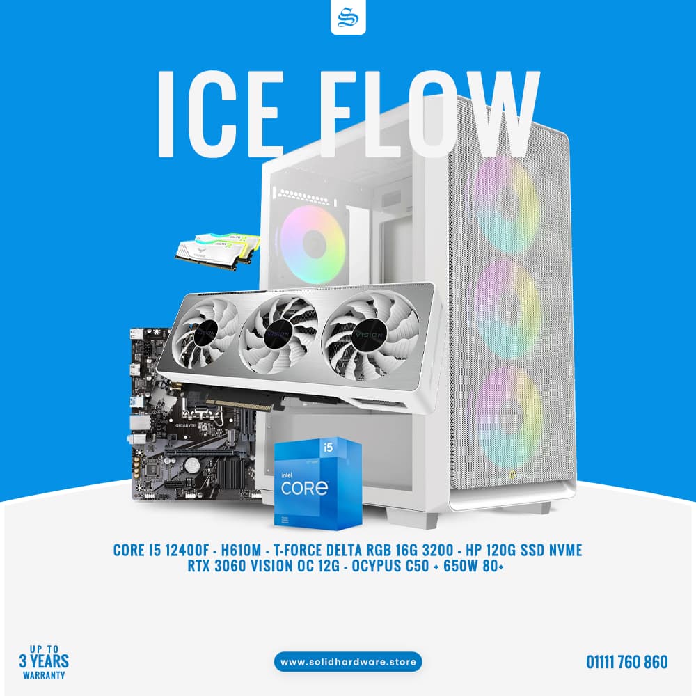 ICE FLOW | CORE I5 12400F + RTX 3060 VISION 12G