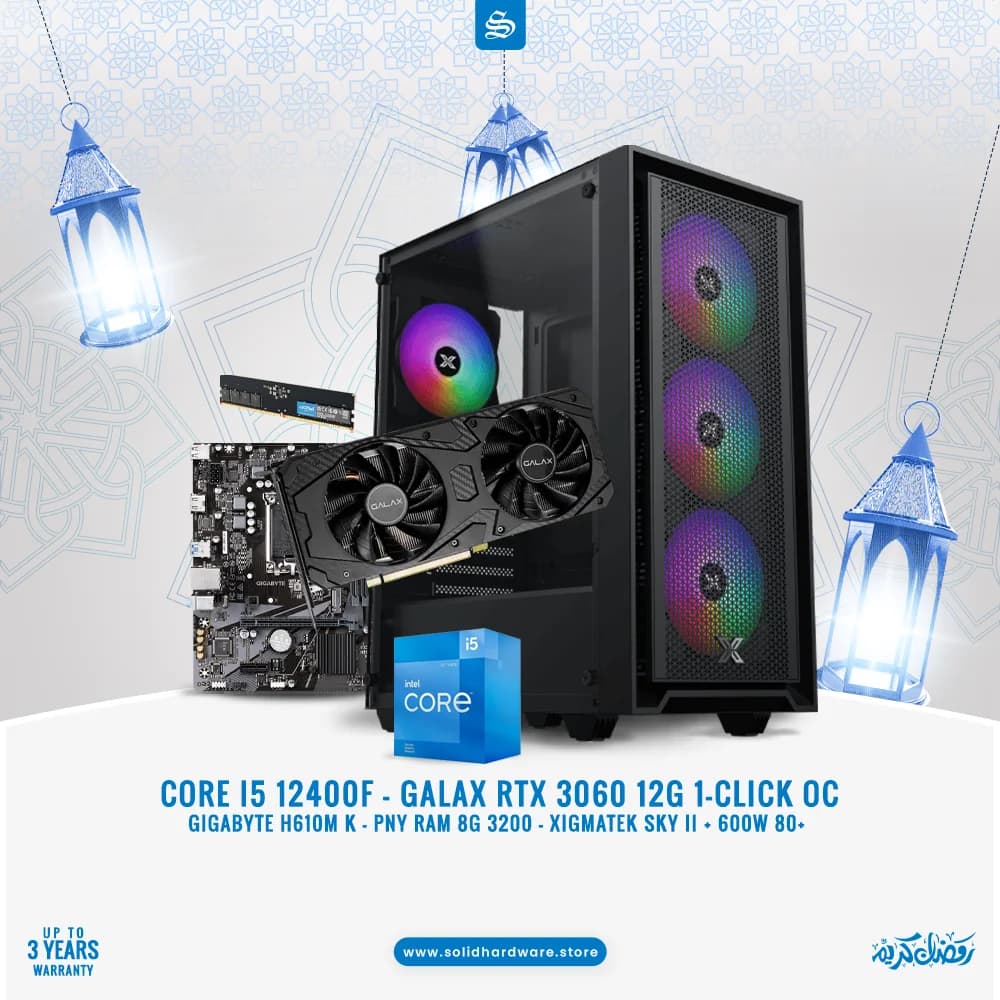 DIAMOND | CORE I5 12400F + RTX 3060 12G