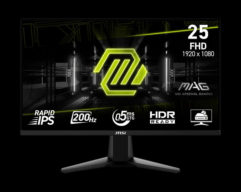 MSI MAG 255F E20 25″ FHD Rapid IPS 200Hz 0.5ms HDR Ready Gaming Monitor