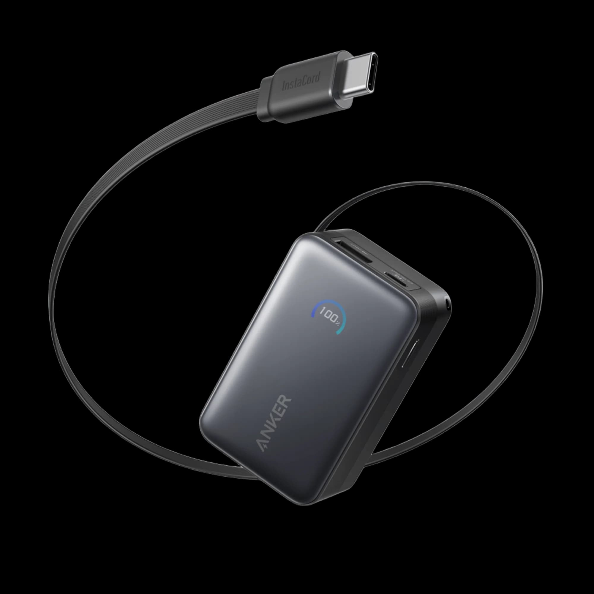 Anker Nano Power Bank 10K , 45W , Built in Retractable USB-C Cable