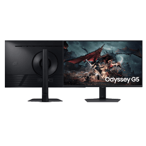 Samsung Odyssey G5 G502  27 Inch Fast IPS QHD Gaming Monitor, 180Hz Refresh Rate, 1ms GTG, AMD FreeSync, G-Sync Compatible, 3 Years Sigma Warranty (LS27DG502EMXEG)