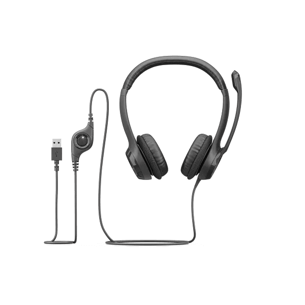 Logitech H390 USB-C Headset – Digital Stereo Sound with Noise-Cancelling Mic & Inline Controls (981-001576)