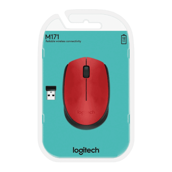 Logitech M171 Wireless Mouse-Red – (910-004641)