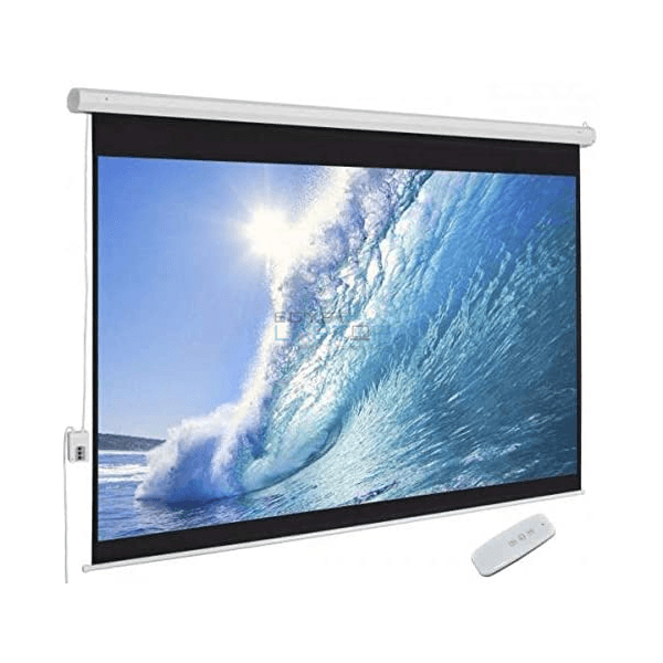 Motorized Projection Screen Electric Roll Up Projector Screen With Remote 200 X 200 cm (79 Inch Diagonal)
