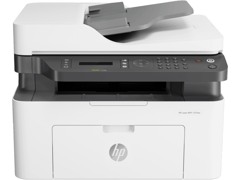 HP Laser MFP 137fnw Wireless Multifunction Monochrome Laser Printer, Print Copy Scan Fax, ADF, Wi-Fi Direct