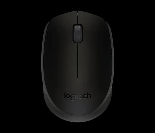 Logitech M170 Wireless Mouse  Reliable 2.4GHz Plug & Play Optical Mouse – Black