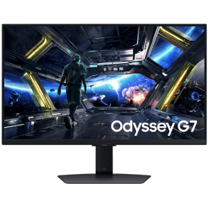 Samsung Odyssey G7 G70D (LS27DG702EUXEN) 27 Inch 4K UHD IPS 144Hz Smart Gaming Monitor, 1ms GTG, G-Sync Compatible, AMD FreeSync Premium Pro