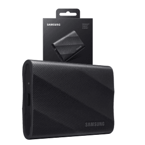 Samsung Portable SSD T9 2TB USB 3.2 Gen 2×2 External NVMe SSD – Up to 2000MB/s, AES 256-bit, Black – PG2T0B/WW