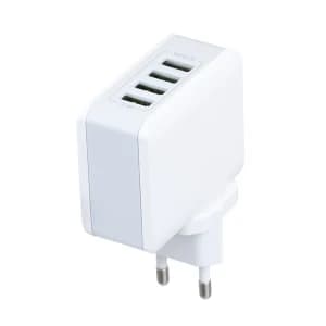 LDNIO A4403 4USB Fast Charger with Cable Type C White