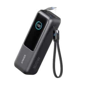 Anker Power Bank Laptop With Dual Built-In USB-C And Retractable Cable 25,000mAh 165W - Black