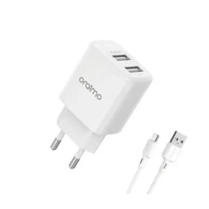 Oraimo Firefly 2U Wall Charger kit OCW-E67D+L53 - White