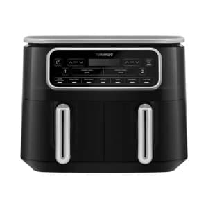 TORNADO Air Fryer Dual Cook 2500 Watt 8 Liter Digital Black x Silver THF-2508DU-BS