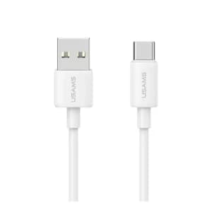 USAMS SJ708 USB A to Type-C 3A Fast Charging Cable, 1M - white