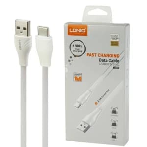 LDNIO Ls551 USB Type-C Mobile Fast Charging 1M Cable 2.1 A White