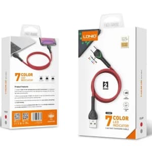 LDNIO LS482 Type-C Cable Fast Charging 2M Black
