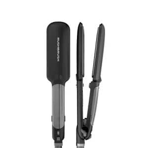 Rush Brush Steam Hair Flat Iron Straightener X6 Black