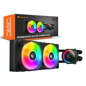 COUGAR Poseidon Elite ARGB 240 AIO Black Liquid Cooler