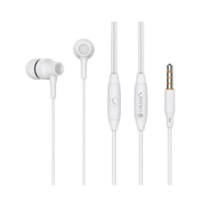 Celebrat G25 Earphone With Microphone Controller 1.2 Meter Length White -14 Day Warranty
