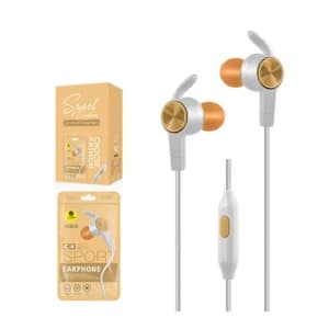 YK 800 Sport Earphone Wired Stereo Microphone White